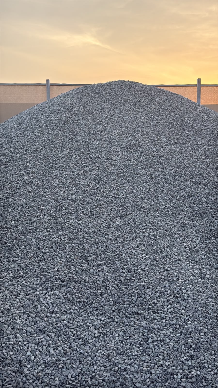 Crushed aggregate stockpile