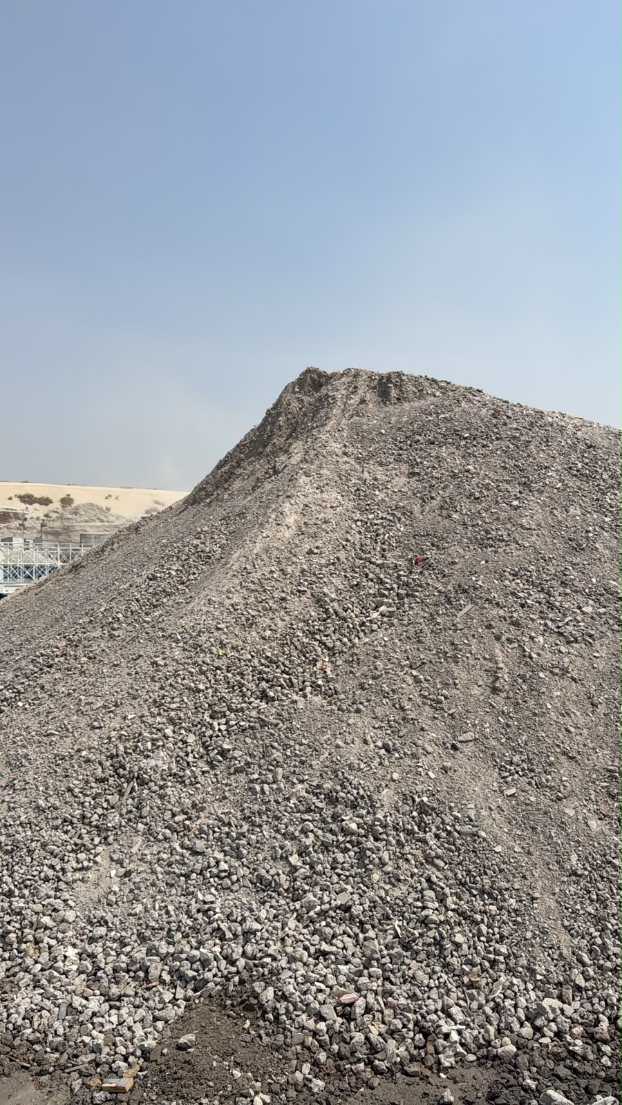 Crushed road base stockpile